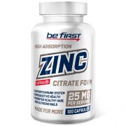 Заказать Be First Zinc citrate 25мг 120 капс